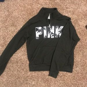Green, PINK(Victoria’s Secret) 1/4 Zip Sweatshirt.